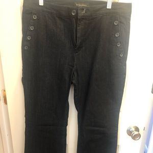 Dark wash, Banana Republic, bell bottom jeans.